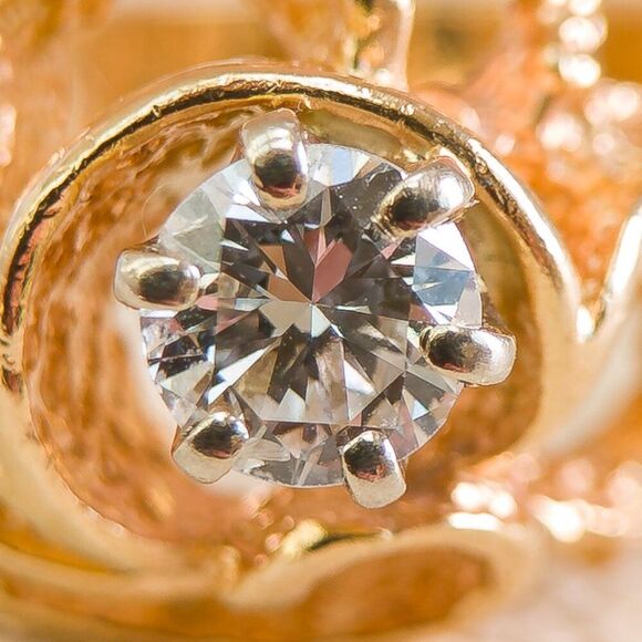 Vintage 14K Gold Brutalist Diamond Ring | Custom Artisan Cast | 0.43ctw | Size 7 - Picture 11 of 16